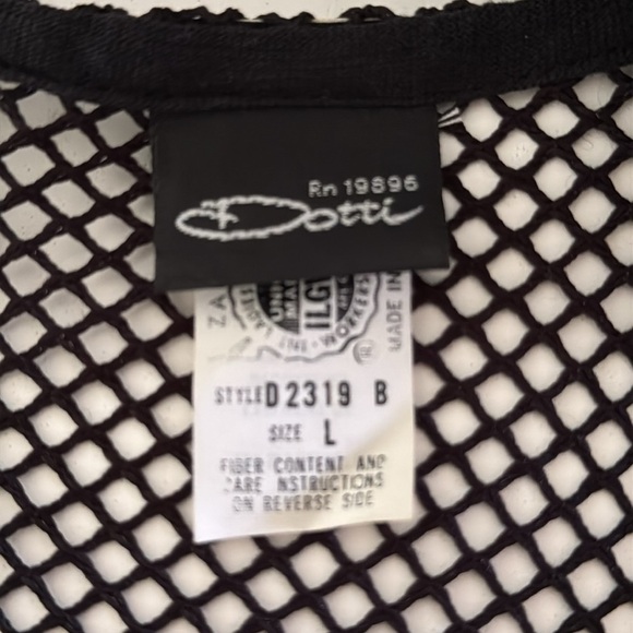 Vintage Netted Black Swim Coverup Size L - Picture 10 of 12